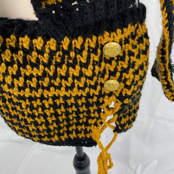 Womens hand crocheted jacket and skirt houndstooth stich handmade Clueless inspi - Picture 7 of 10
